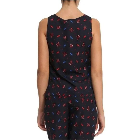 NEW Armani Exchange Colored Abstract Sleeveless Top Size Medium - Picture 2 of 9